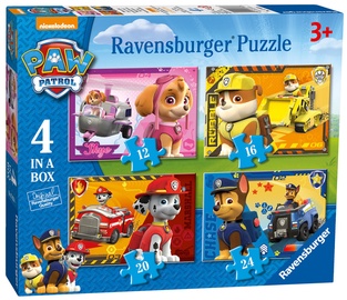 Puzle Ravensburger Pups Away 4in1 07033, 72 gab.