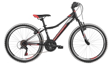 Kross Hexagon JR 1.0 24" Black Red Silver Glossy 19