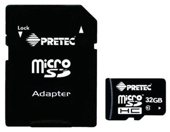 Pretec 32GB MicroSDHC Class 10 + Adapter