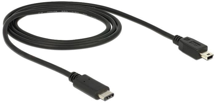 Провод Delock USB / USB-mini USB 2.0 male, Mini USB, 1 м, черный