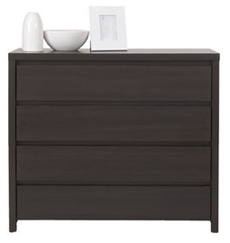 Black Red White Chest Of Drawers Kaspian KOM4S Wenge