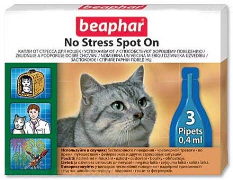 Nomierinošie pilieni Beaphar No Stress Spot On Cat