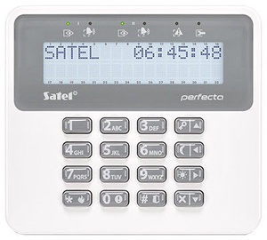 Signalizācijas vadības pults Satel PRF-LCD-WRL, LCD, balta