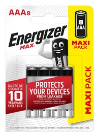 Alkaline baterijas Energizer Max AAA B8 1.5V