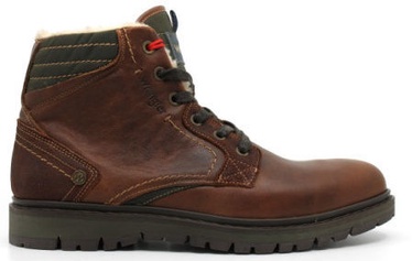Wrangler Miwouk Fur Leather Winter Boots Cognac Brown 46