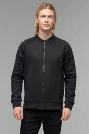 Audimas Mens Cotton Zip-Through Sweatshirt Black M