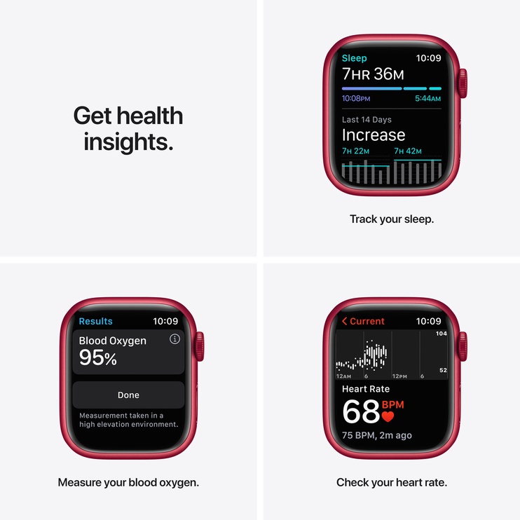 Умные часы Apple Watch 7 GPS + Cellular 41mm, красный