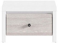Black Red White Nightstand Karet White/Beige
