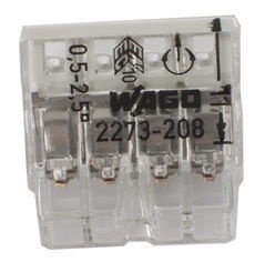 Laidų jungės Wago 2273-208, 8 x 0,5-2,5 mm², 5 vnt.