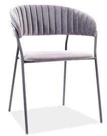 Стул для столовой Signal Meble Lira B Velvet, серый
