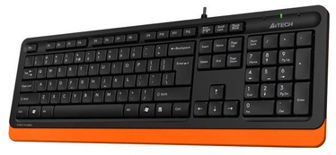 Klaviatūra A4Tech Fstyler Sleek Multimedia Comfort Keyboard FK10 Orange