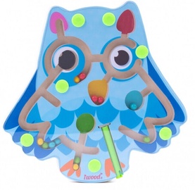 Lavinimo žaislas Iwood Magnetic Animal Maze, mėlyna