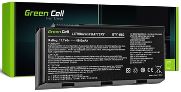 Аккумулятор для ноутбука Green Cell MS10, 6600 Ач, Li-Ion