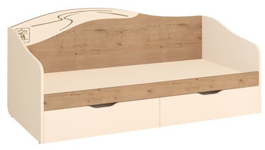 Bērnu gulta DaVita Fristail 56.11 Oak/Cream, 204x94 cm