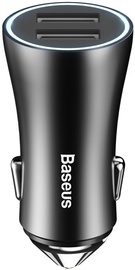 Baseus Golden Contactor Dual USB Car Charger 2.4A Black