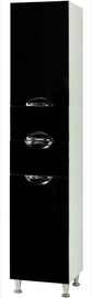 Vannitoakapp Sanservis Laura-40 Black 40x196.5x41cm