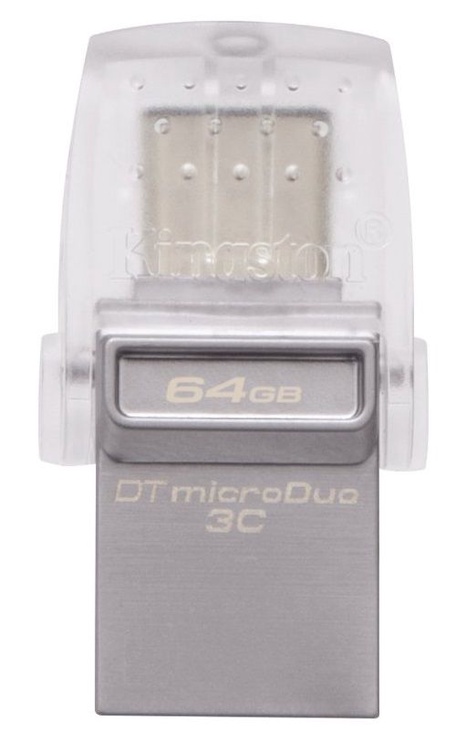 USB-накопитель Kingston DataTraveler microDuo 3C, прозрачный, 64 GB