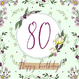 Clear Creations 80 Age Card CL2280