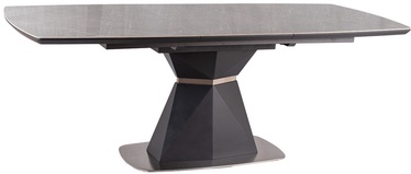 Söögilaud Signal Meble Cortez Ceramic Marble Effect, antratsiit, 1600 - 2100 mm x 900 mm x 760 mm