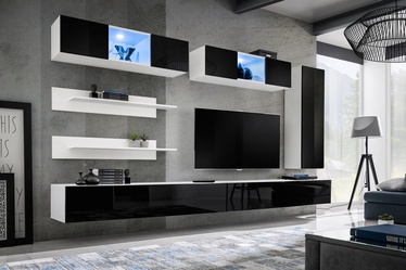 ASM Fly L3 Living Room Wall Unit Set Black/White