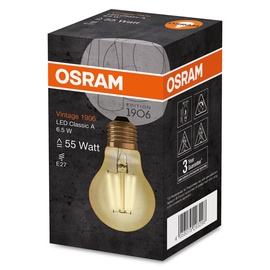 Светодиодная лампочка Osram LED, белый, E27, 6.5 Вт, 650 лм