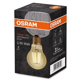 Spuldze Osram LED, E27, balta, E27, 6.5 W, 650 lm