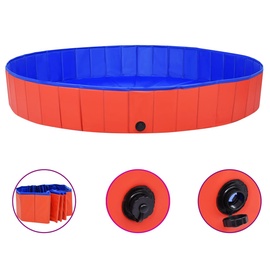 Бассейн VLX Dog Swimming Pool, синий/красный