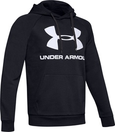 Under Armour Rival Fleece Logo Hoodie 1345628-001 Black L