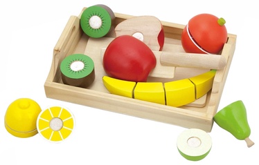 Rotaļu virtuves piederumi, augļu griešanas komplekts VIGA 58806, daudzkrāsaina