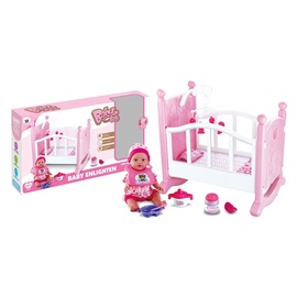 Lelle Baby Doll With Bed 517142542/W0155, 30 cm, 7 gab.