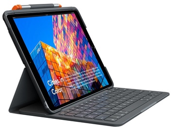 Klaviatūra Logitech Slim FOlio EN, melna, bezvadu