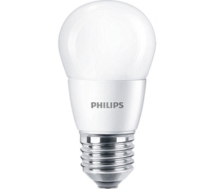 Лампочка Philips LED, P48, теплый белый, E27, 7 Вт, 806 лм