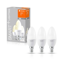 Лампочка Ledvance LED, B38, теплый белый, E14, 5 Вт, 470 лм, 3 шт.