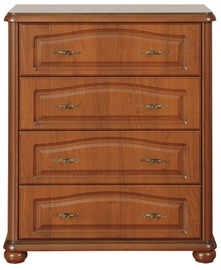 Komoda Black Red White Natalia 93.5x108.5x44cm Brown