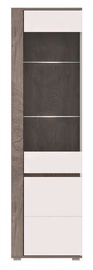 WIPMEB Ares AS8 Display Cabinet Enderein Oak/White High Gloss