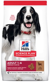 Sausā suņu barība Hill's Science Plan Canine Adult Medium, jēra gaļa/rīsi, 14 kg