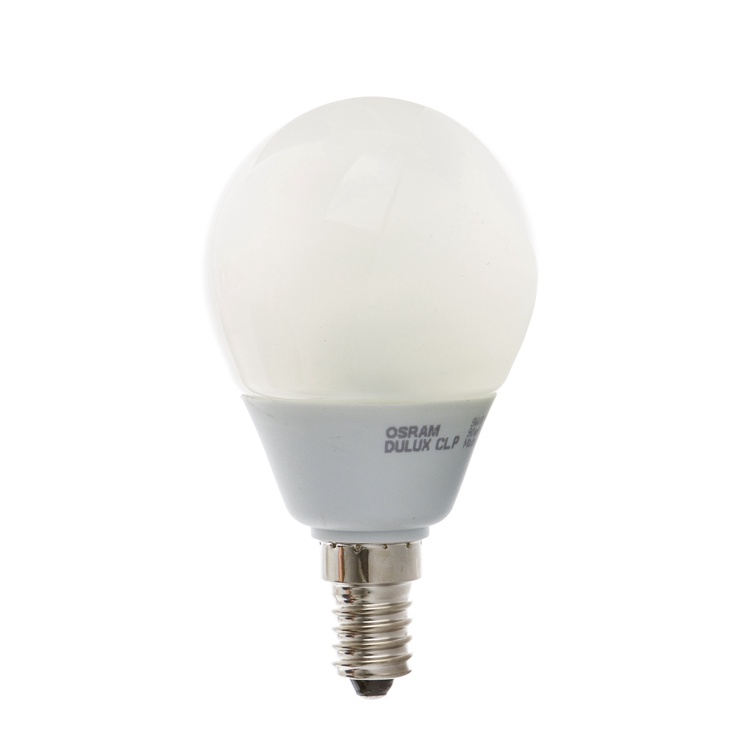 Лампочка Osram Компактная люминесцентная, A55, желтый, E14, 9 Вт, 430 лм