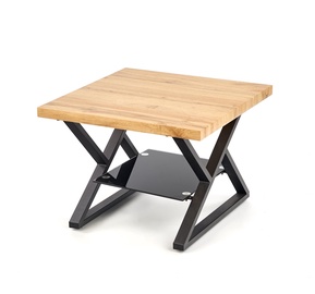 Kohvilaud Halmar Xena Square Oak/Black, 600x600x450 mm