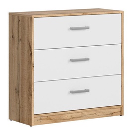 Комод Matos, белый/дубовый, 80 x 34 см x 78.5 см