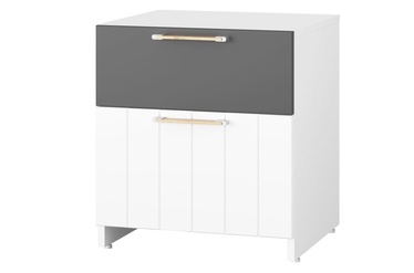 Naktinis staliukas Szynaka Meble Picolo 08 White/Grey