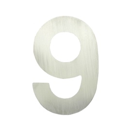 Durvju numurs Haushalt SS-9, 145 mm x 95 mm, nerūsējošais tērauds, nerūsējošā tērauda