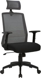 Biroja krēsls Home4you, melna/pelēka