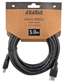 4World Cable HDMI / HDMI 5m Black