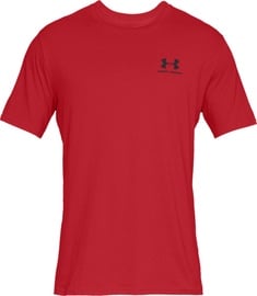 T-krekls Under Armour Mens Sportstyle Left Chest SS Shirt 1326799-001, sarkana, XL