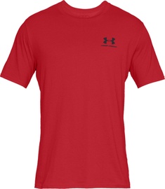 Särk, meestele Under Armour Mens Sportstyle Left Chest SS Shirt, punane, XL