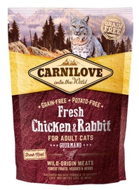 Сухой корм для кошек Carnilove Adult Cat Fresh Chicken & Rabbit, крольчатина, 0.4 кг