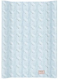 Ceba Baby Changing Mat Pastel Collection Cable Stitch Blue