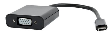 Adapteris Gembird USB / VGA USB 3.1 C male, VGA 15 pin female, 0.15 m, juoda