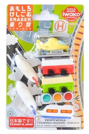 Dzēšgumija- puzles komplekts Iwako Puzzle Eraser Vehicle Set, daudzkrāsaina