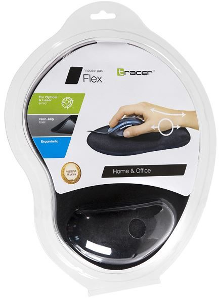 Hiirematt Tracer Flex, 19 cm x 19 cm x 0.5 cm, must